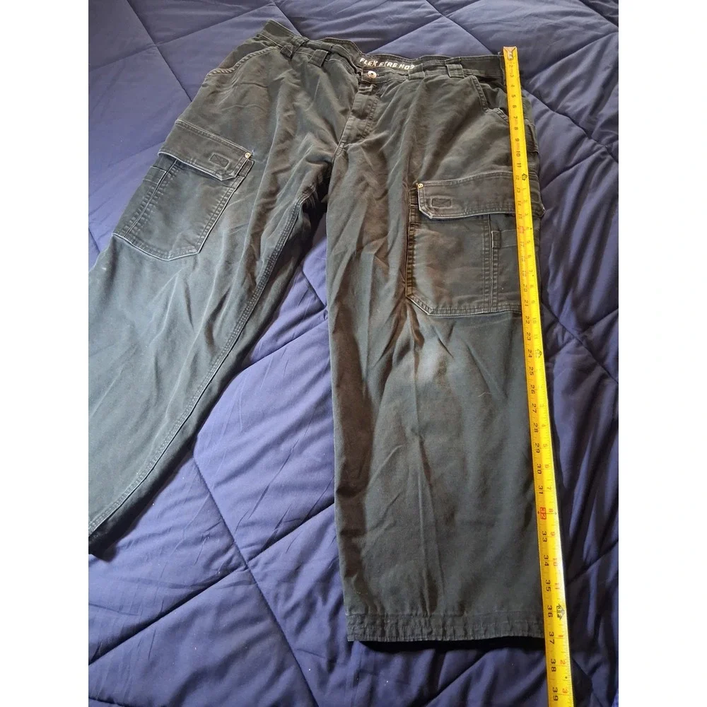 Duluth Trading Co Flex Fire Hose Cargo Pants Mens 40x30 Black Work Trousers